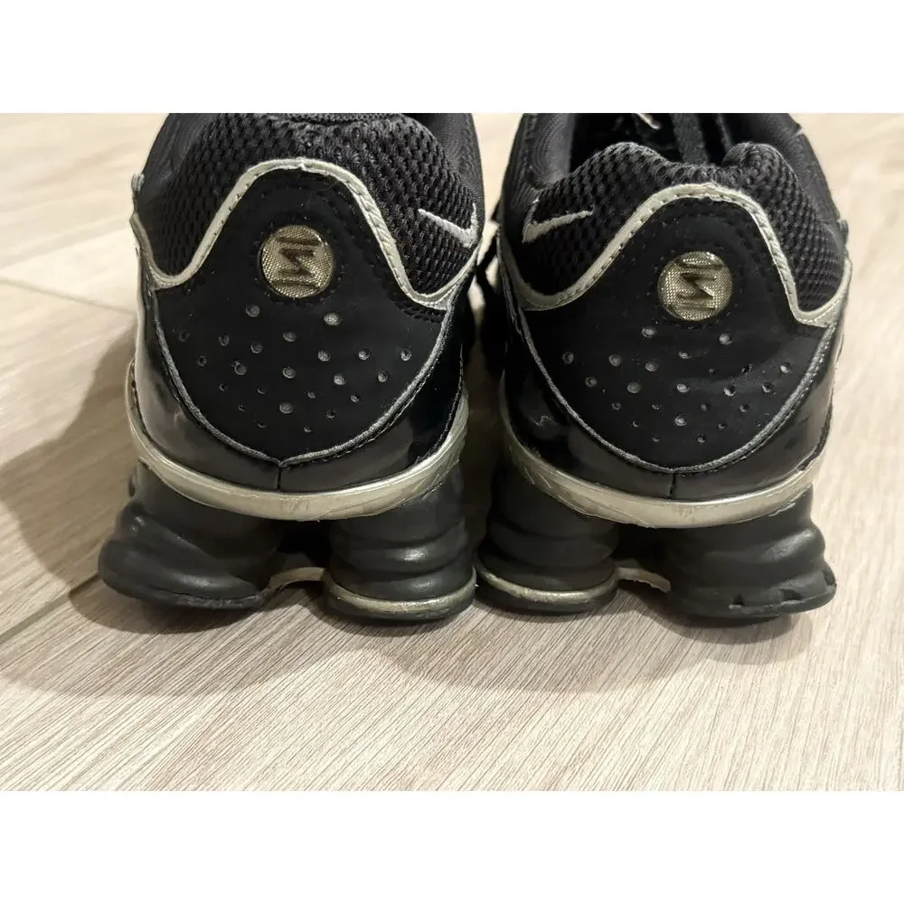 Nike Shox Turbo 11 Black Metallic Silver Running Shoes 8.5 Rare Y2K Vintage